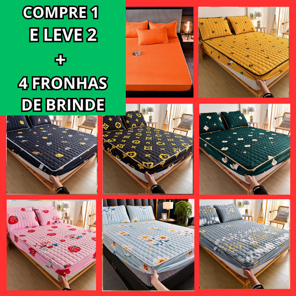 [QUEIMA DE ESTOQUE] Capa Para Colchão Impermeável Compre 1 Leve 2 + 4 Fronha de Brinde